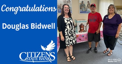 Douglas Bidwell - winner of an ice cream maker in Union City